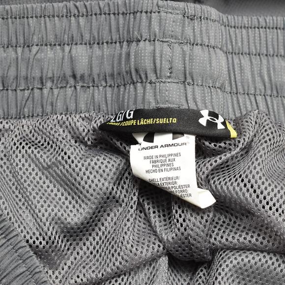 Under Armour Men's Windbreaker Pants Polyester Gray Size L Mesh Lined Drawstring - Picture 7 of 8